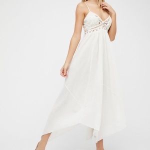 Free people elaina maxi dress white size medium